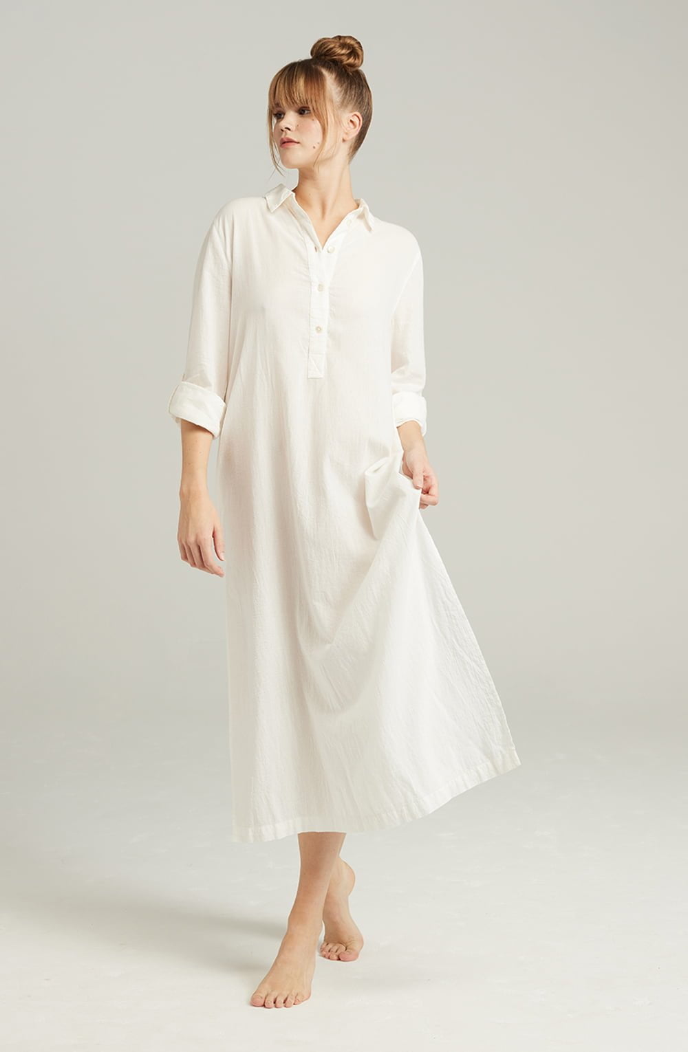 The Maxi Shirt Organic Cotton White