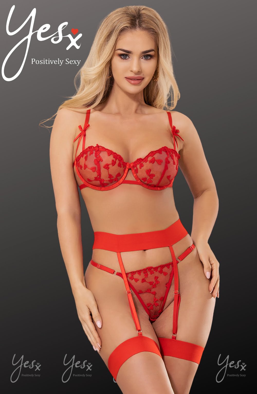 YesX YX845 Bra Set Red